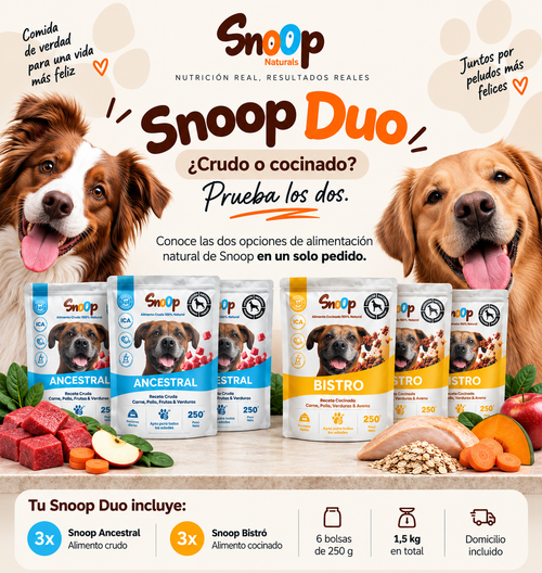Snoop Duo — Alimento Natural para Perros (Crudo + Cocinado)